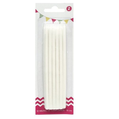 Velita 15cm Blanca x12unid.