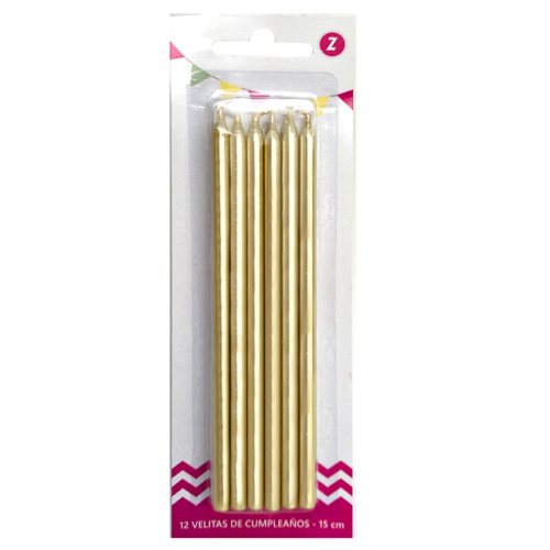 Velita 15cm Oro x12unid.