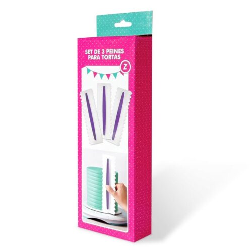 Set de peines para tortas x3.