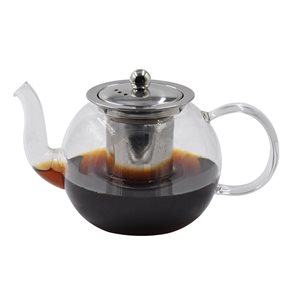 Tetera 800ml vidrio borosil. tapa/infusor a.inox