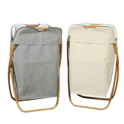 Cesto De Ropa Plegable 40x34x66cm Bamboo