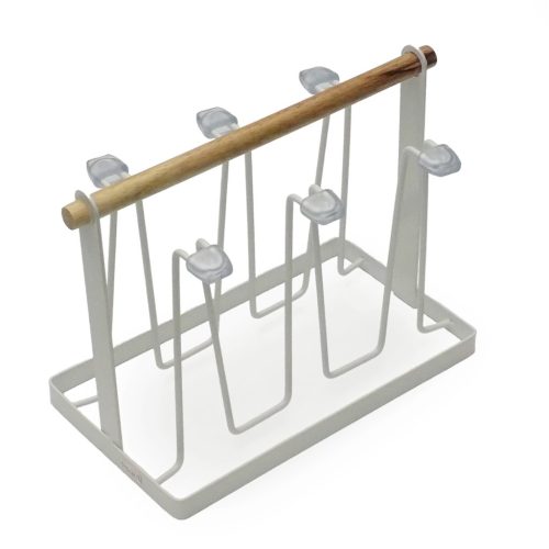 Escurre Vasos De Metal Mango De Madera