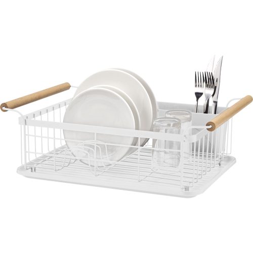 Escurridor Metal Con Asas De Madera