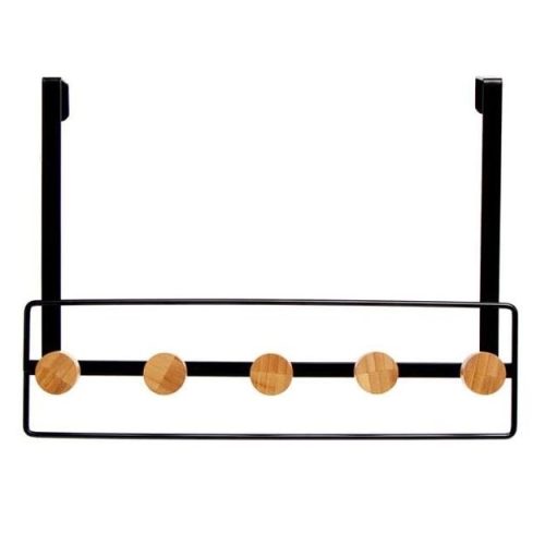 Perchero para puerta 5 colgadores (blanco o negro)