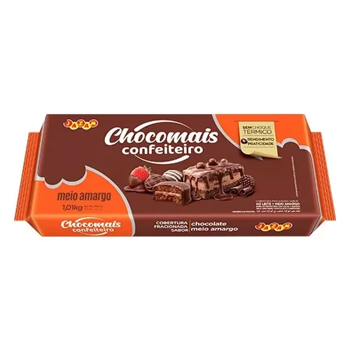 Chocolate Cobertura Chocomais Jazam Semi Amargo