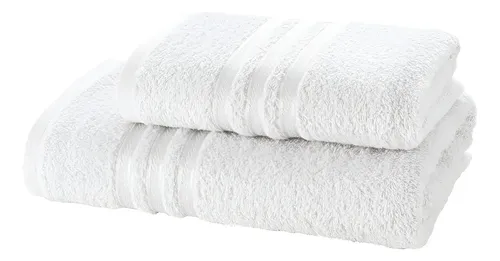 Pack x2 Toallas Priori Döhler Blanco (Baño 65x130cm/ Rostro 50x70cm)
