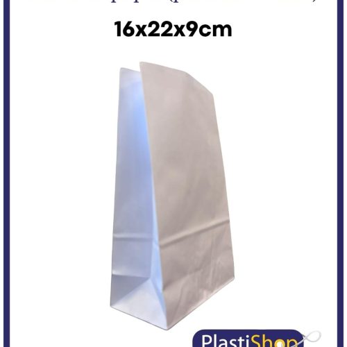 Bolsa de papel para bizcocho blanca