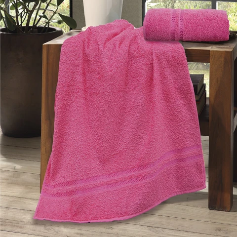 Toalla De Rostro Paris 50x70cm Rosa Fuerte