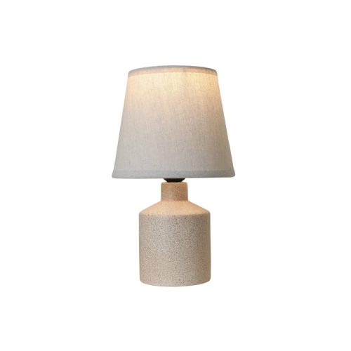 Lámpara De Mesa Cerámica (D17x28cm) Recta Beige