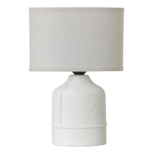Lámpara De Mesa Cerámica (20x11x31cm) Blanca Selecta