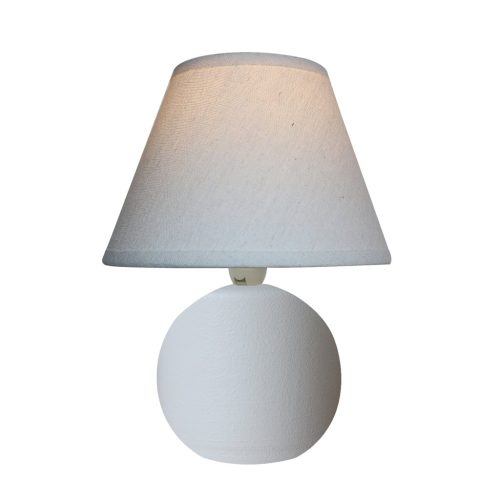 Lámpara De Mesa Cerámica (D19x25cm) Blanco