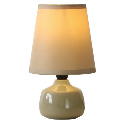 Lampara De Mesa Cerámica (d13x22cm) beige